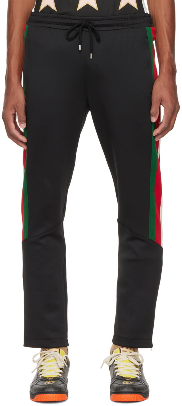 Панталони Gucci Web Lounge Черно | 698461 XJEEP, 0