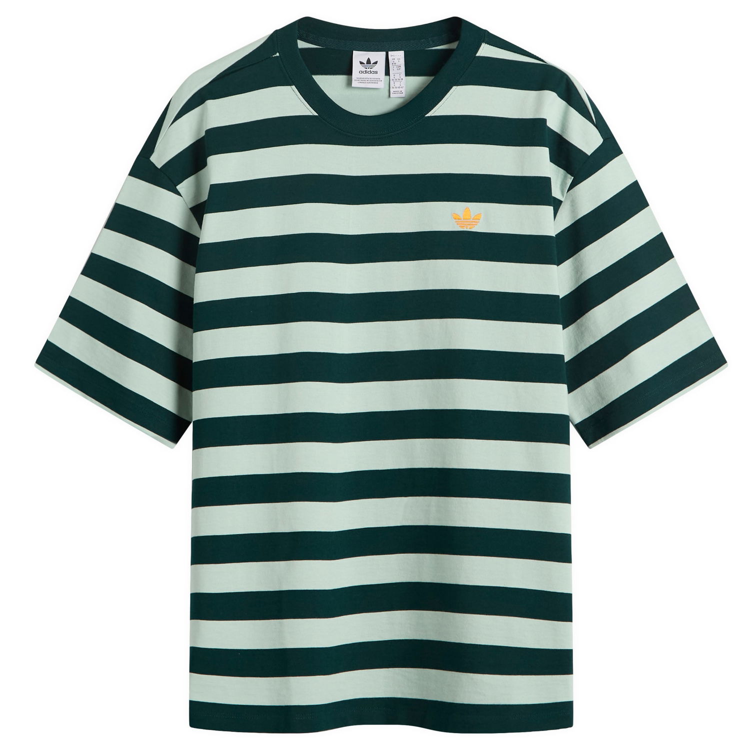 Тениска adidas Originals Women's Striped T-Shirt Зелено | KF2322, 1