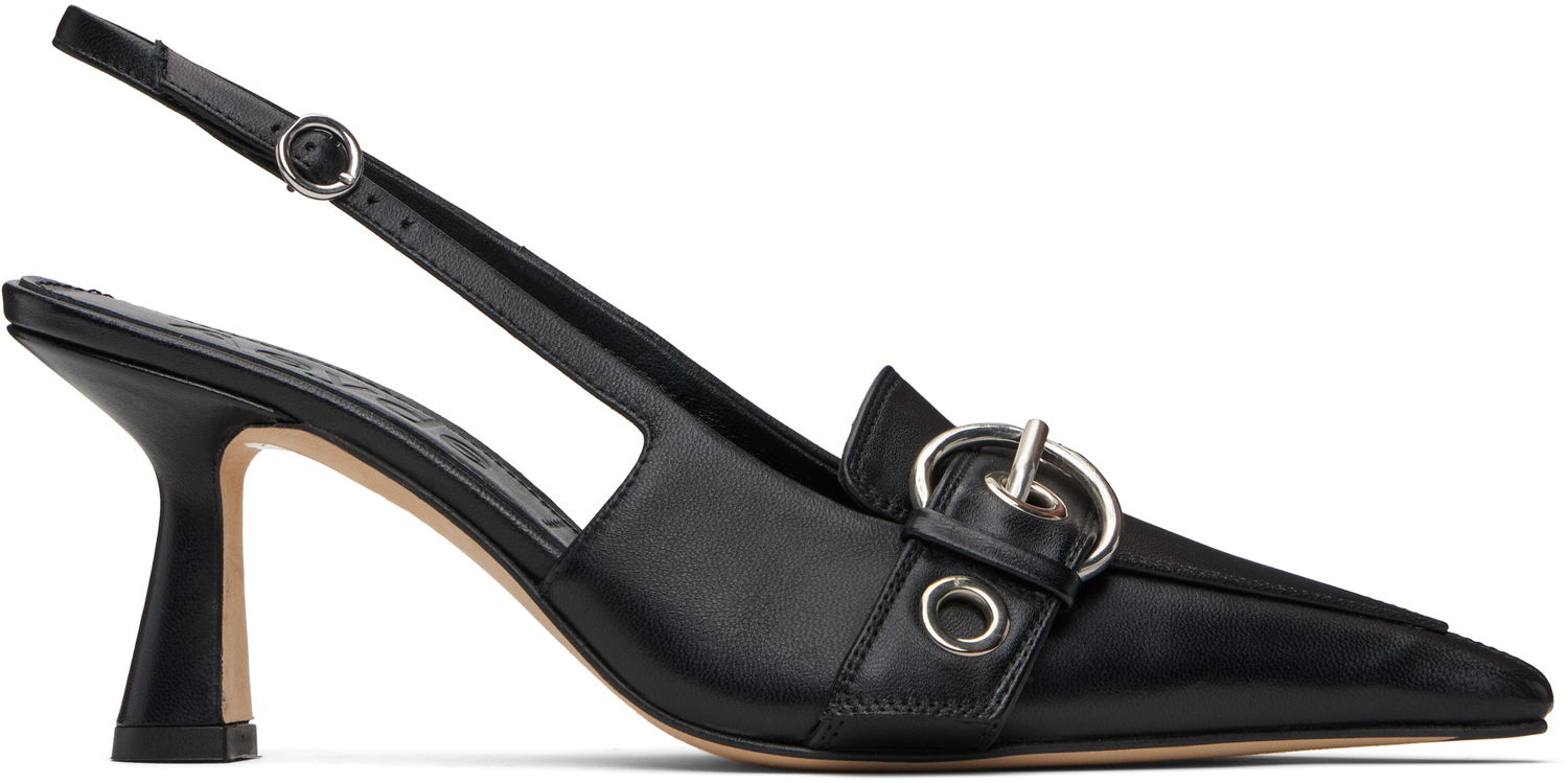 Бижута Aeyde Aeyde Tara Eyelet Slingback Kitten Heels Черно | A11-PU-VDHS75ST179-SS25-800-007, 0