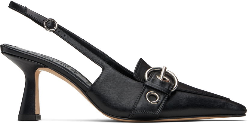 Бижута Aeyde Aeyde Tara Eyelet Slingback Kitten Heels Черно | A11-PU-VDHS75ST179-SS25-800-007