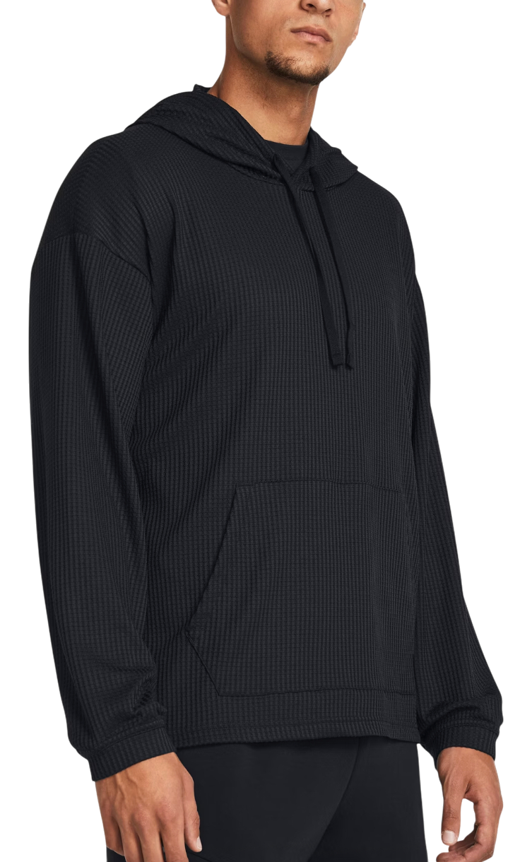Суитчър Under Armour Rival Waffle Knit Hoodie with Pouch Pocket Черно | 1383108-001