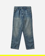 Single Knee Pants Worn Wash