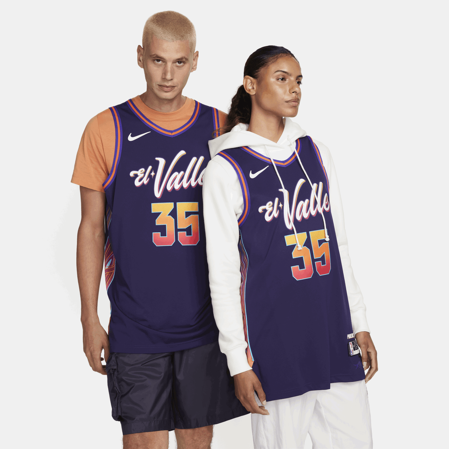 Фланелка Nike Dri-FIT ADV NBA Authentic Kevin Durant Phoenix Suns 2023/24 City Edition Тъмно синьо | DX8773-536, 0