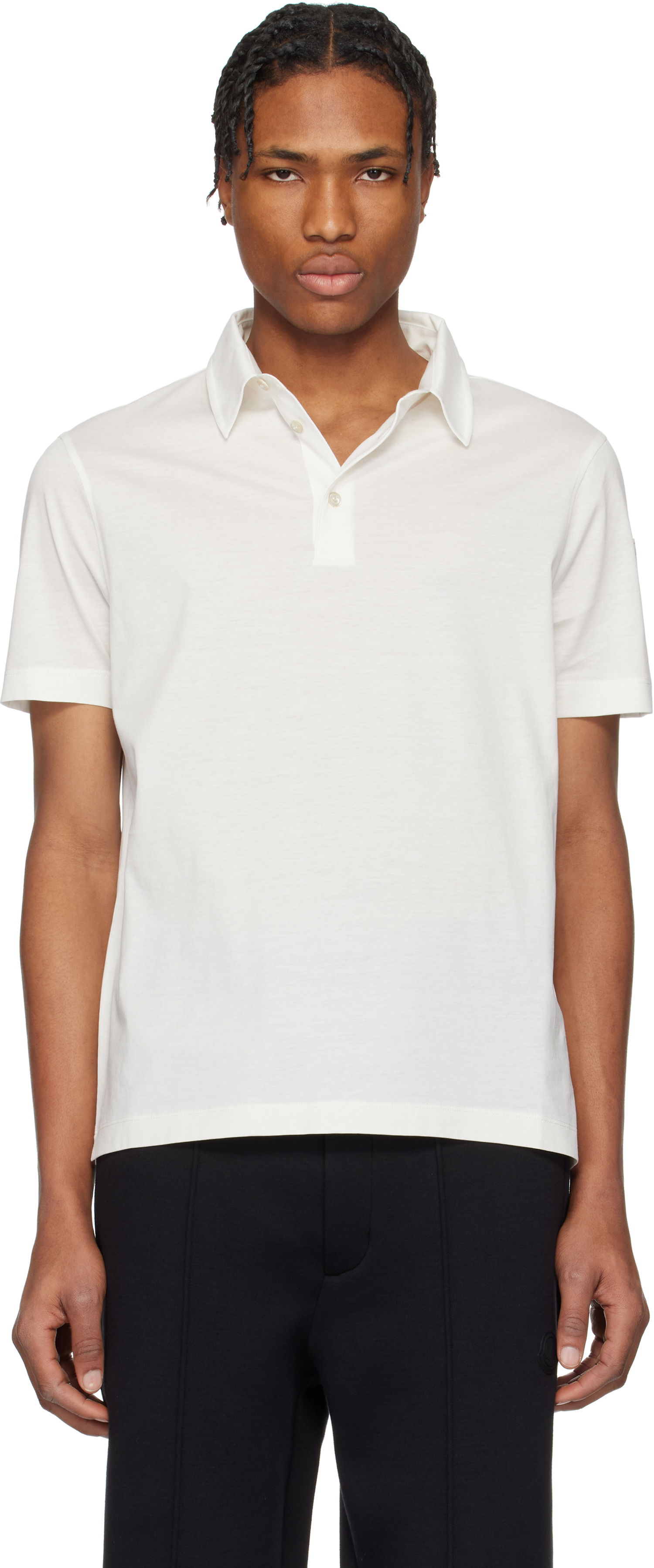 Поло тениска Moncler Moncler Archivio Short Sleeve Polo Бяло | K10918A000188390X, 0