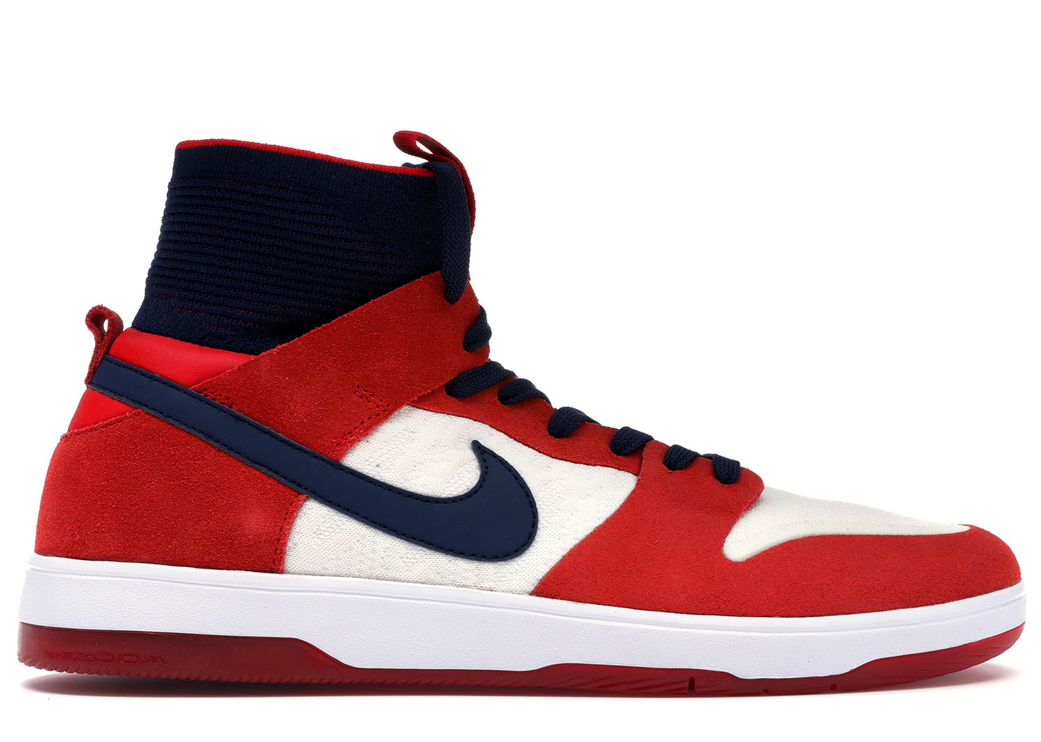 Кецове и обувки Nike SB SB Dunk High Elite Red Navy White Червено | 917567-641, 0