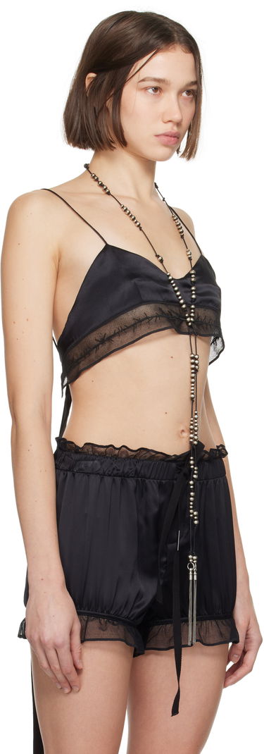 Сутиен Ann Demeulemeester Black Colletta Bra Черно | 2402-W-ACC02-R-FA134-099, 1