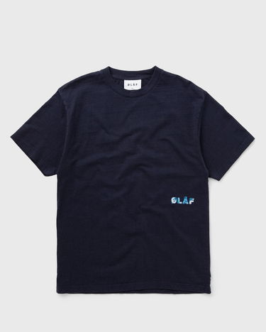 Тениска ØLÅF WATERCOLOR LOGO SLUB TEE Тъмно синьо | M160103-NAVY, 0