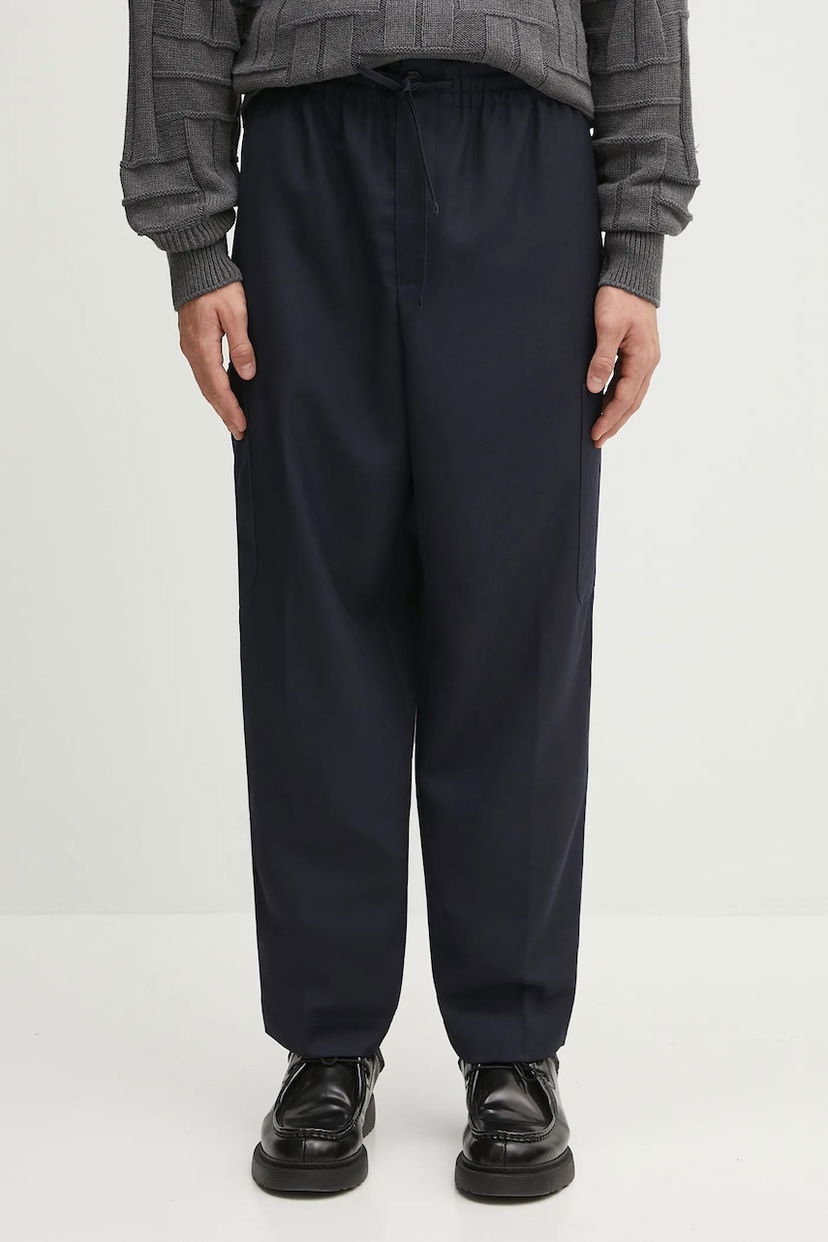 Карго панталони KENZO Kenzo Wool Cargo Jogpant Тъмно синьо | FE65PA5019RE