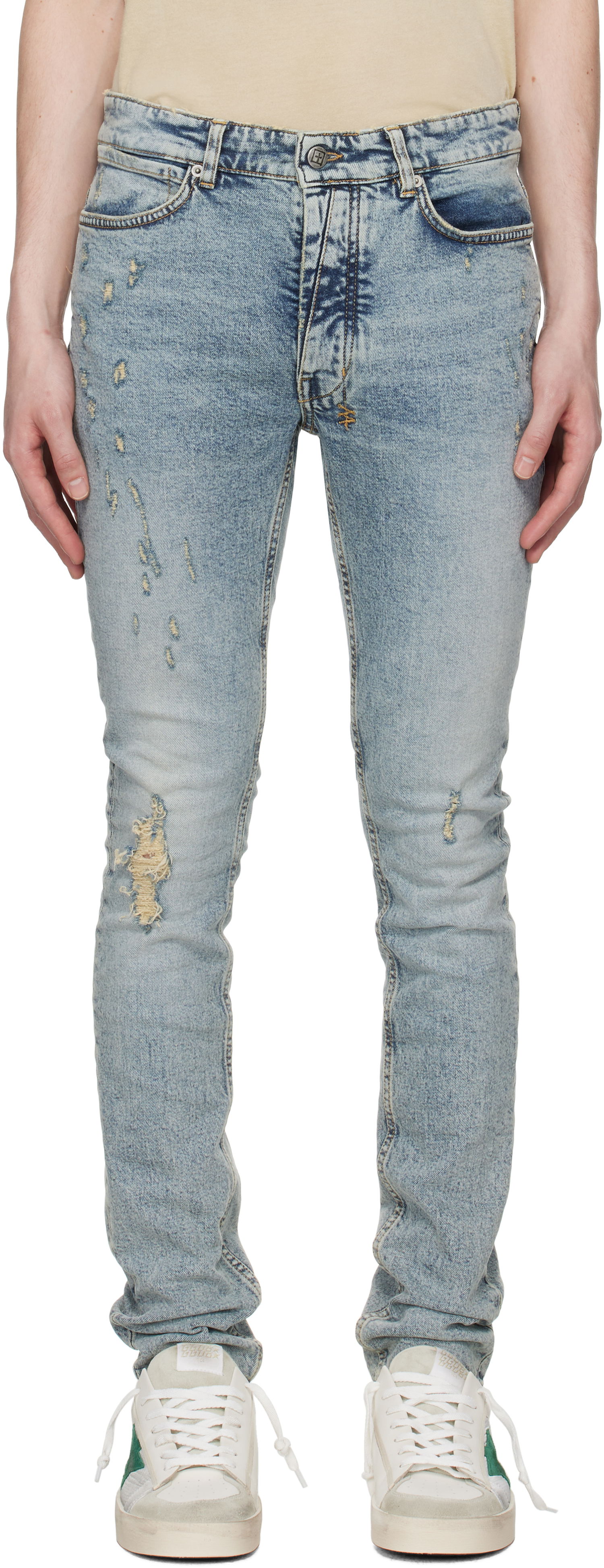 Дънки Ksubi Ksubi Van Winkle Distressed Slim Jeans Синьо | MSP25DJ017, 0