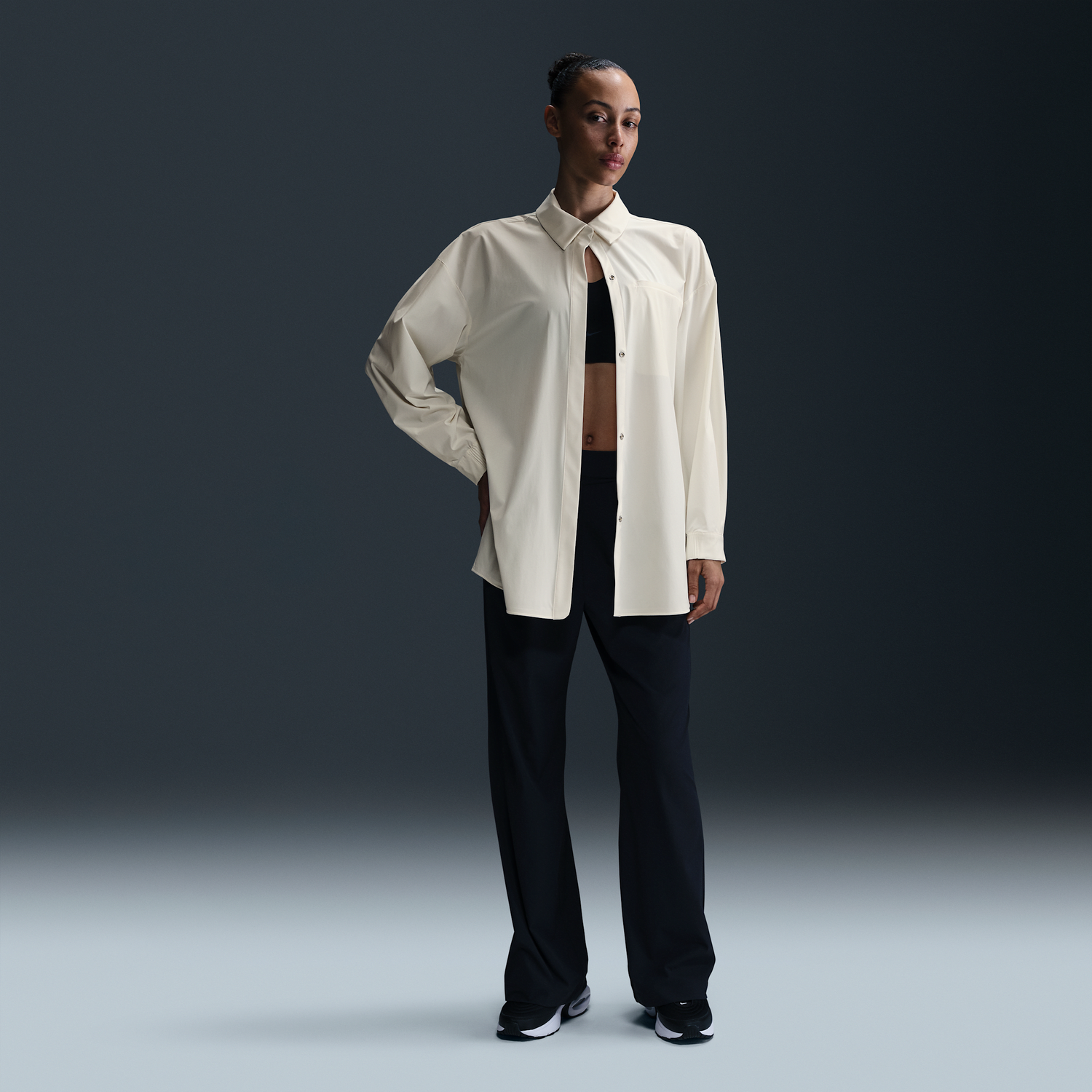 Риза Nike 24.7 PerfectStretch Dri-FIT Relaxed Long Sleeve Shirt Бежово | HM8385-133, 1