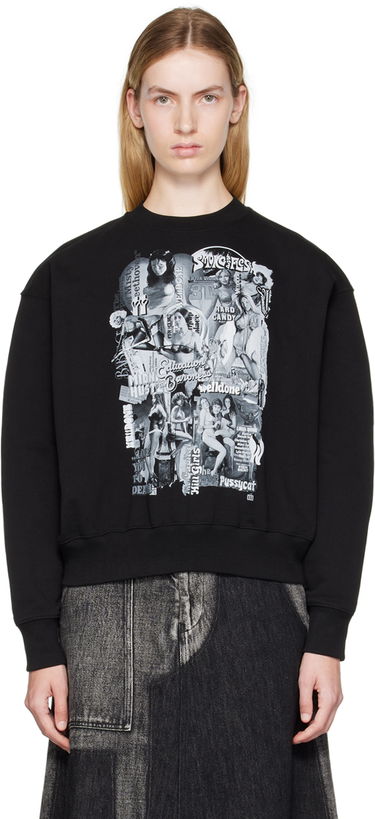 Пуловер We11done Movie Collage Graphic Sweatshirt Черно | WD-TS3-22-743-U-BK, 0