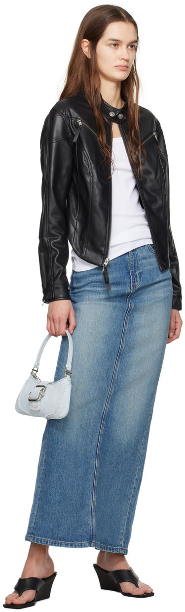 Дамска чанта OSOI Small Denim Shoulder Bag With Chain Синьо | 24SB050-01-03, 3