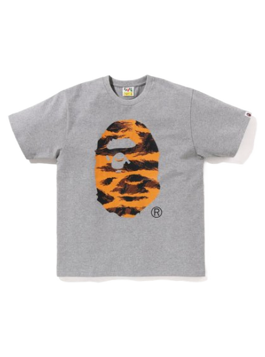 Тениска BAPE Tiger Camo Ape Head Tee Сиво | 1I70-110-008