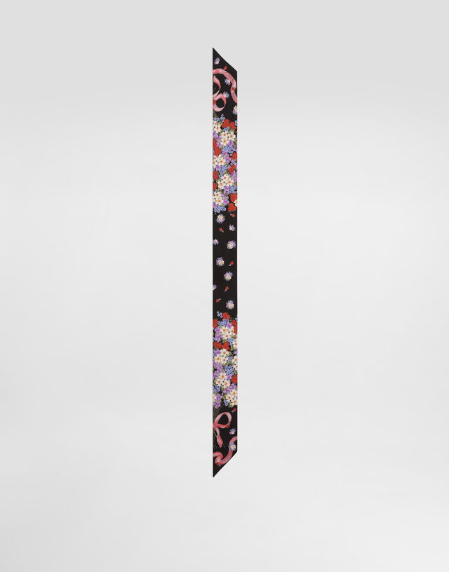 Dolce & Gabbana Small Floral-print Silk Twill Bandeau 6x100