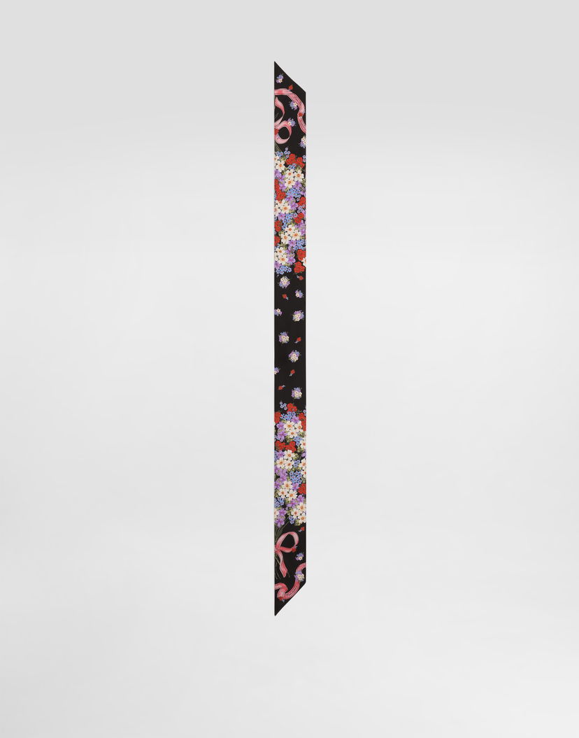 Шал Dolce & Gabbana Dolce & Gabbana Small Floral-print Silk Twill Bandeau 6x100 Многоцветен | FS215AGDDLIHN5XW