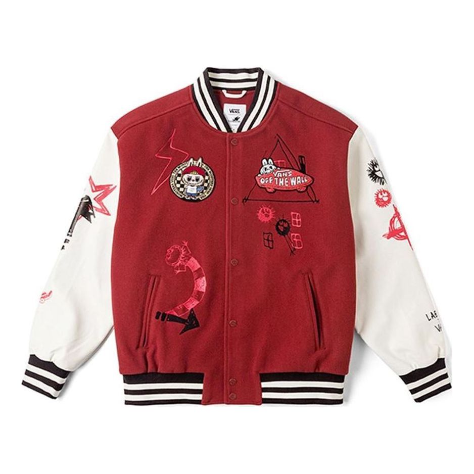 Яке бомбър Vans THE MONSTERS Baseball Jacket Червено | VN000JFB7BF, 0