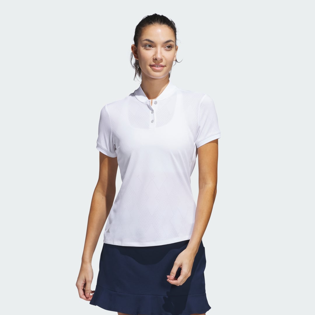 Поло тениска adidas Performance Ultimate365 Diamond Jacquard Golf Polo Бяло | JE9922, 0