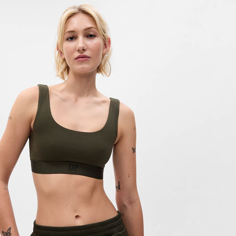 Сутиен GAP GAP Logo Bralette Зелено | 655078-03