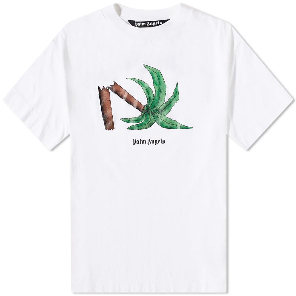 Тениска Palm Angels Broken Palm Tee Бяло | PMAA001C99JER0130155, 0