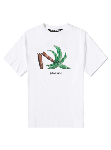 Тениска Palm Angels Broken Palm Tee Бяло | PMAA001C99JER0130155