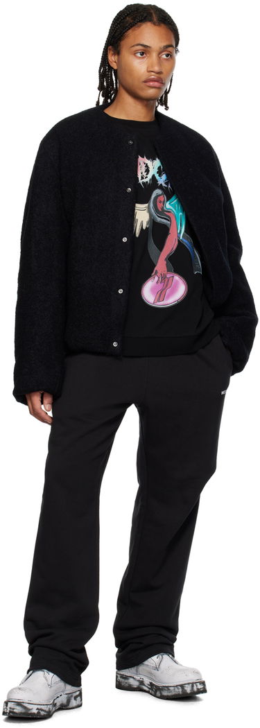 Суитчър We11done We11done Graphic Print Sweatshirt Черно | WD-TS3-23-785-U-BK, 3