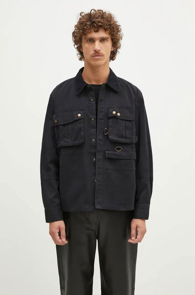 Риза Barbour Overshirt Twill Oakmoor Черно | MOS0380