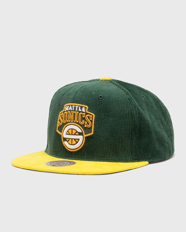 Шапка с козирка Mitchell & Ness Seattle Supersonics Corduroy Snapback Hat Зелено | HS10048-SSUGREN, 0