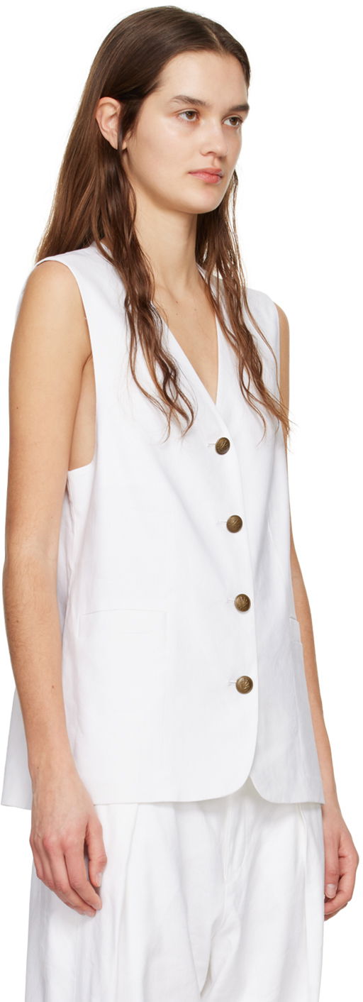 Жилетка rag & bone Buttoned Vest Бяло | WAW24S40207520, 1