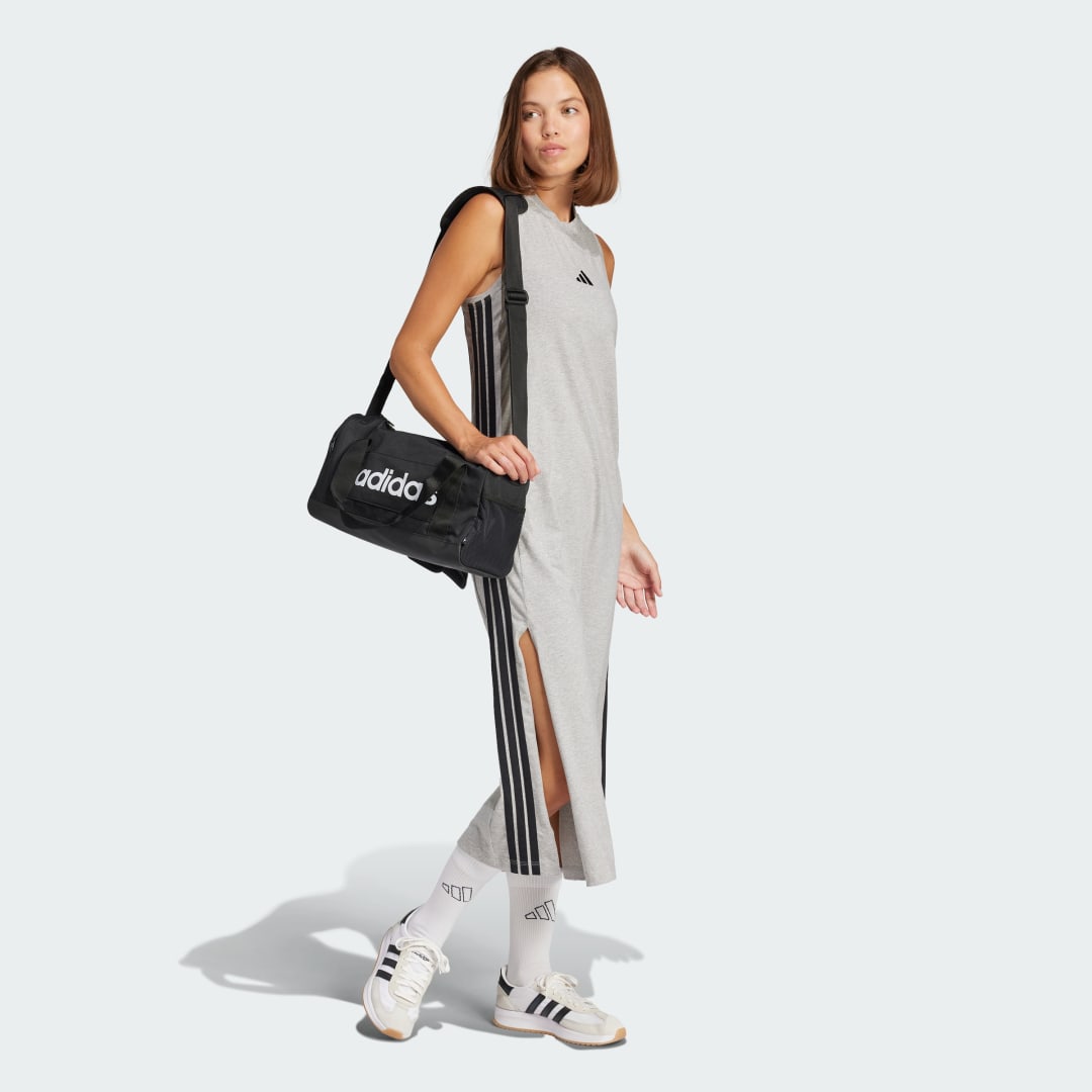 Pокля adidas Performance Essentials 3-Stripes Long Racerback Sport Dress Сиво | JD5000, 1