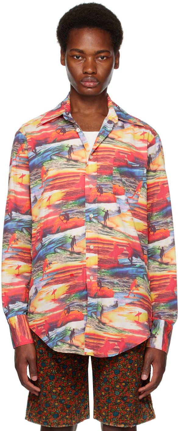ERL Sunset Beach Print Shirt