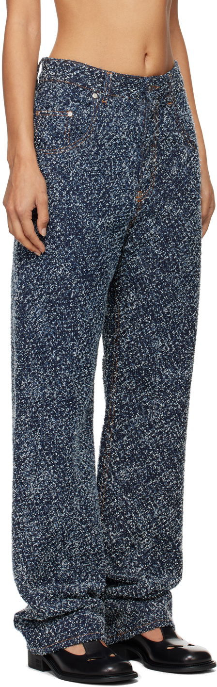 Дънки Stella McCartney Stella McCartney High-Rise Bouclé Jeans Синьо | 6D03363SPH99, 1