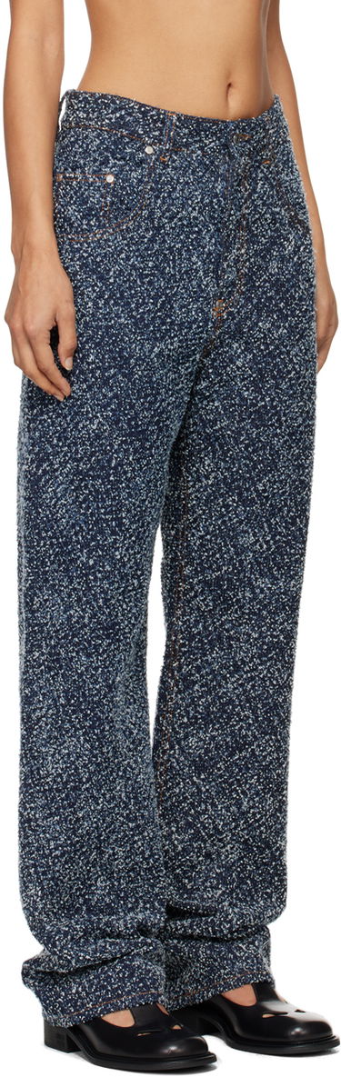 Дънки Stella McCartney Stella McCartney High-Rise Bouclé Jeans Синьо | 6D03363SPH99, 1