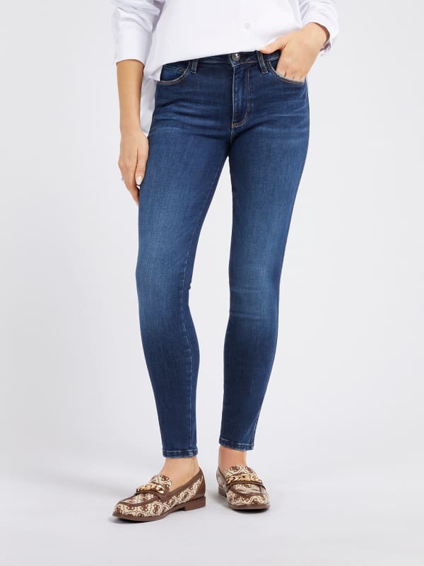 Дънки GUESS Mid Rise Skinny Denim Pant Тъмно синьо | W4RAJ3D4Q03, 0