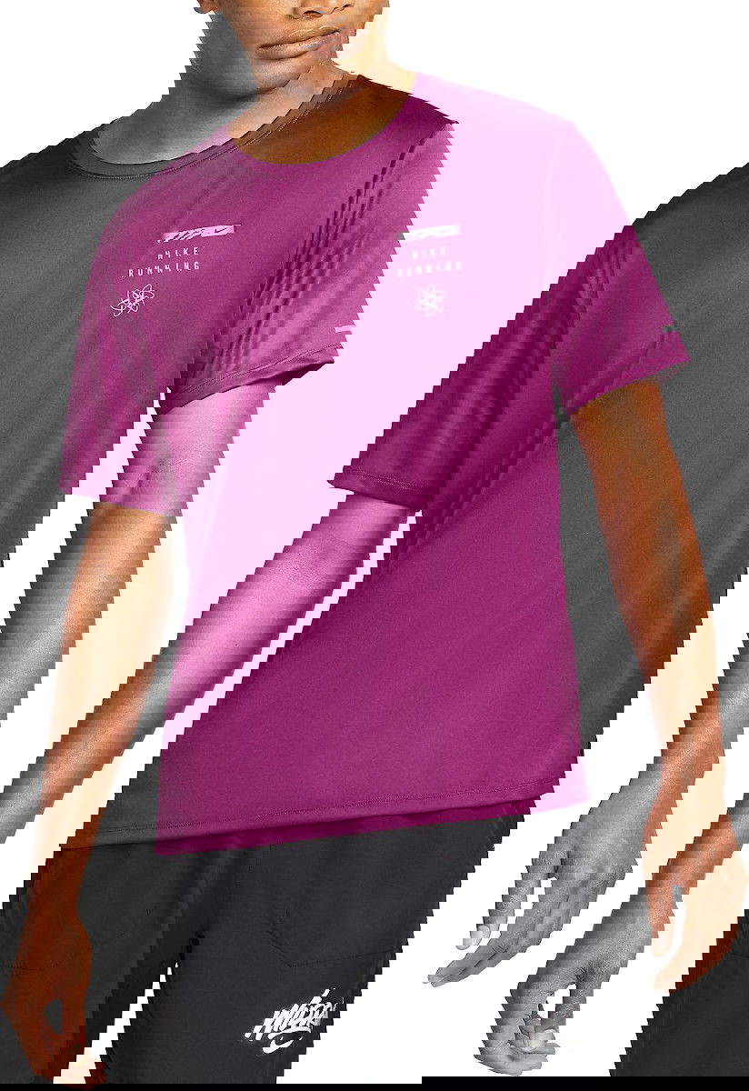 Тениска Nike Run Division Miler Dri-FIT UV T-Shirt Лилаво | dm4711-610