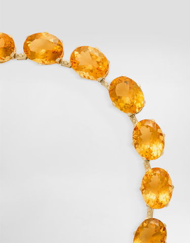 Колие Dolce & Gabbana Anna Necklace 18-carat Yellow Gold With Citrines And Diamonds Оранжево
 | WNSB1GWCTR1ZOO00, 1
