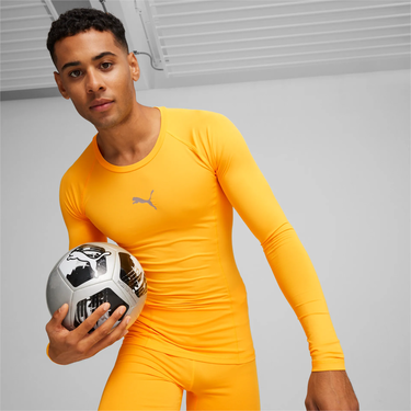 Тениска Puma Puma LIGA Baselayer Long Sleeve T-Shirt Жълто | 655920-76, 1