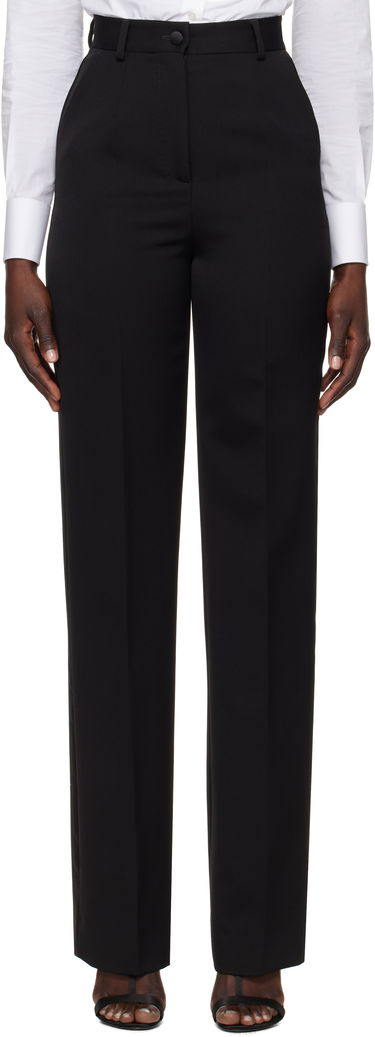 Панталони Dolce & Gabbana Dolce&Gabbana Wool Tuxedo Trousers Черно | FTC8ZT FU21E, 0