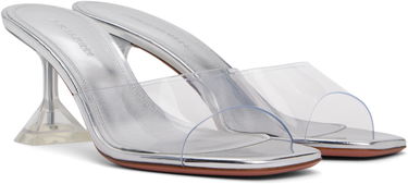 Грижа за обувките Amina Muaddi Amina Muaddi Lupita Glass Slipper 70 Heeled Sandals Металик | LUPITA GLASS SLIPPER 70 PVC, 3