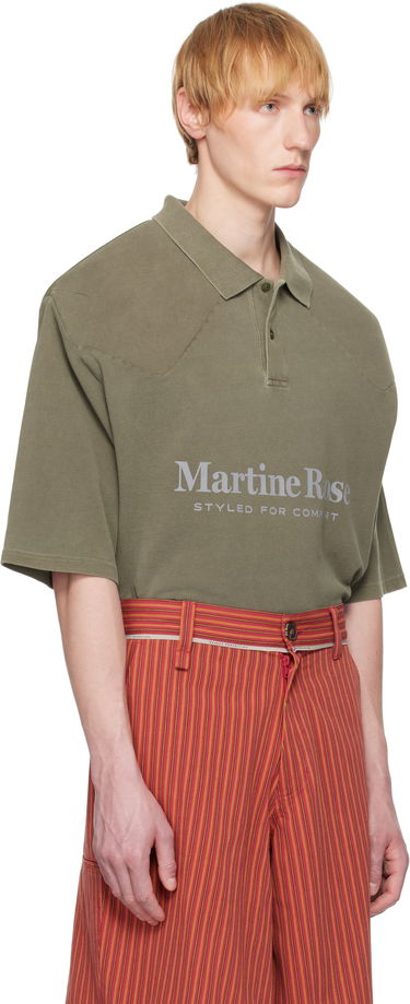 Поло тениска Martine Rose Martine Rose Padded Polo Зелено | 654JE02411L, 1