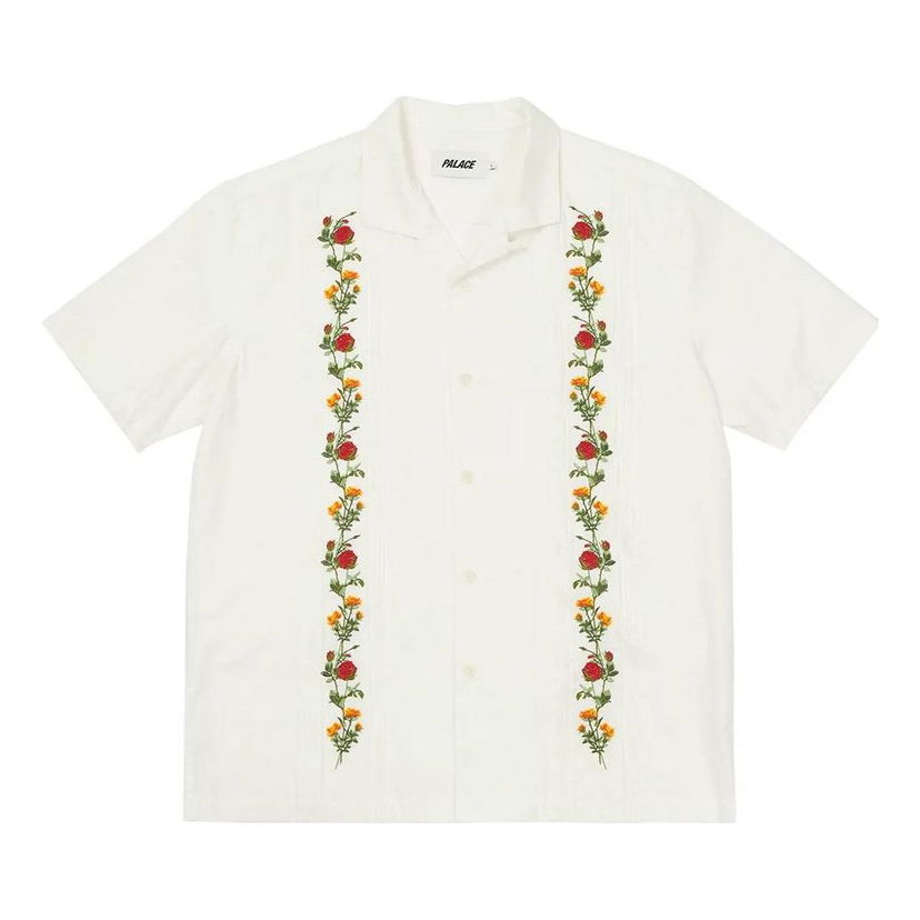 Риза Palace Floral Chain Short Sleeve Shirt Бяло | P23SHT017