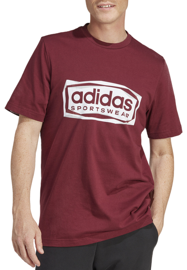 Тениска adidas Performance Sportswear Folded Graphic Бургунди | im8303, 0