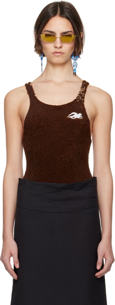 боди Tory Burch Tory Burch Embellished Bodysuit Кафяво | 173630-206, 0
