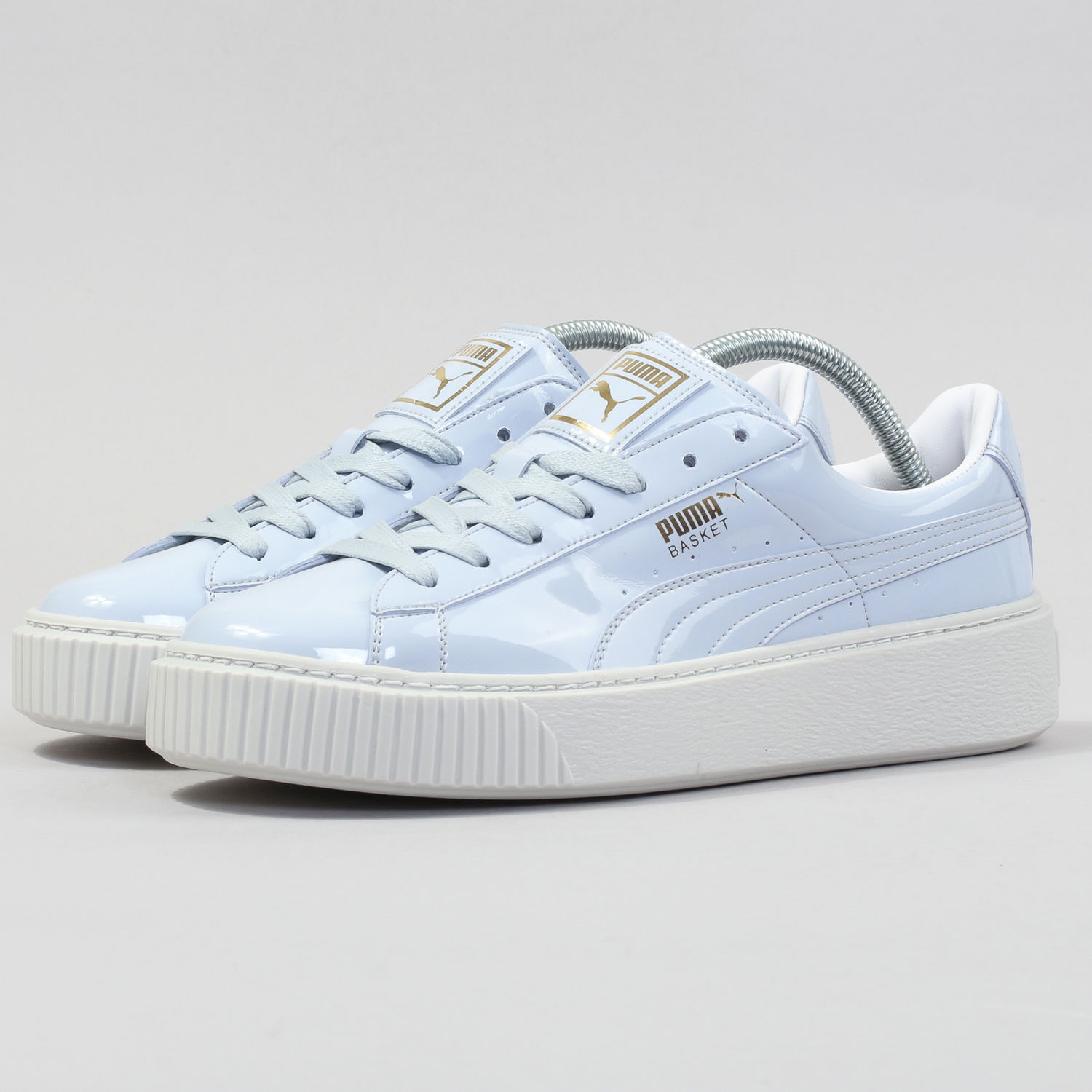 Кецове и обувки Puma Basket Platform Patent Wn's oatmeal - oatmeal Синьо | 363314 02, 0