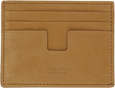 Портфейл Tom Ford Tom Ford T Line Nubuck Card Holder Кафяво | Y0233-LCL449G, 0