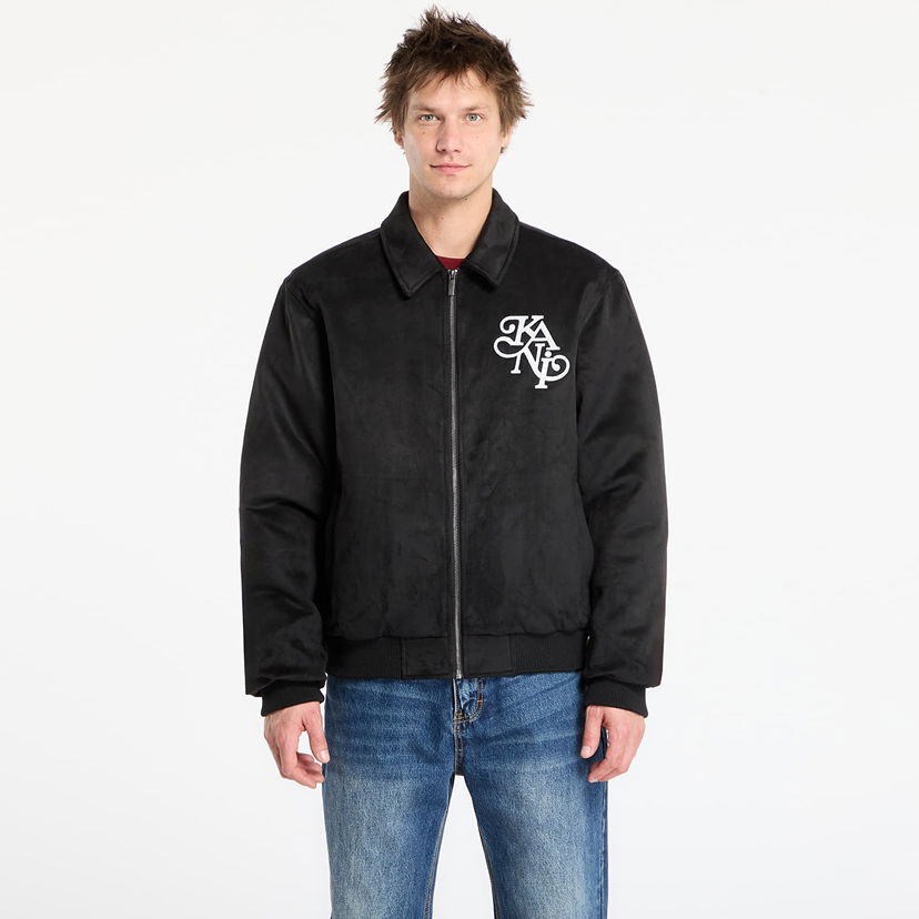 Яке бомбър Karl Kani Legacy Faux Suede Bowling Jacket Черно | PD00008935