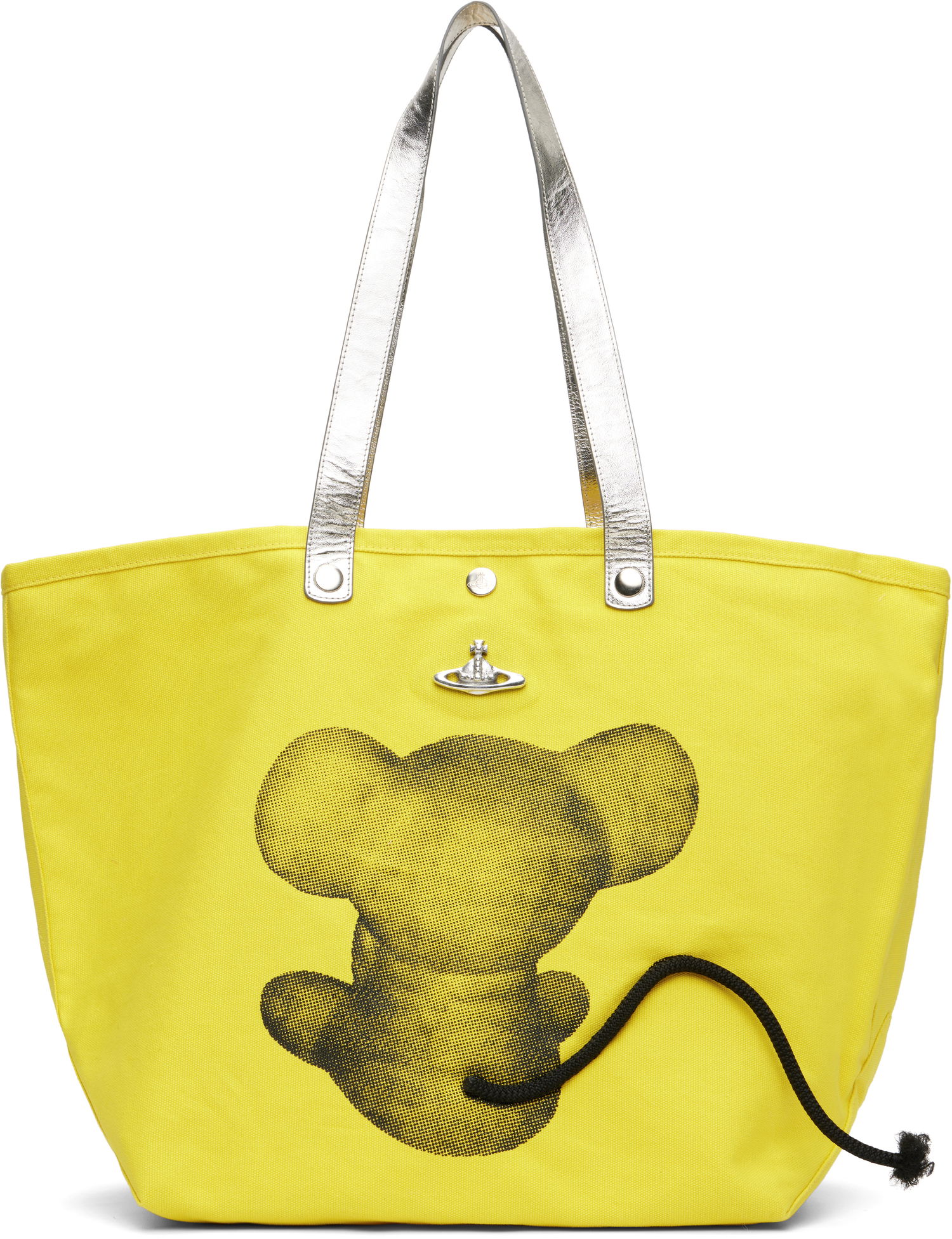Голяма пазарска чанта Vivienne Westwood Vivienne Westwood Mouse Printed Canvas Shopper Tote Жълто | 4205007GU-W015D-, 0