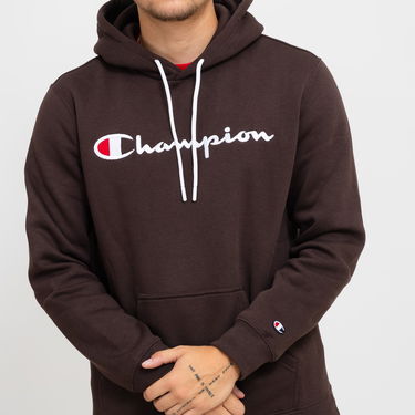 Суитчър Champion Men's Script Logo Fleece Hoodie Кафяво | 219203-MS548, 2