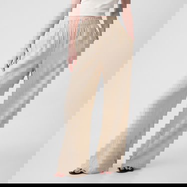 Панталони GAP Gauze Wide Leg Pants Bedrock Бежово | 855967-01, 2