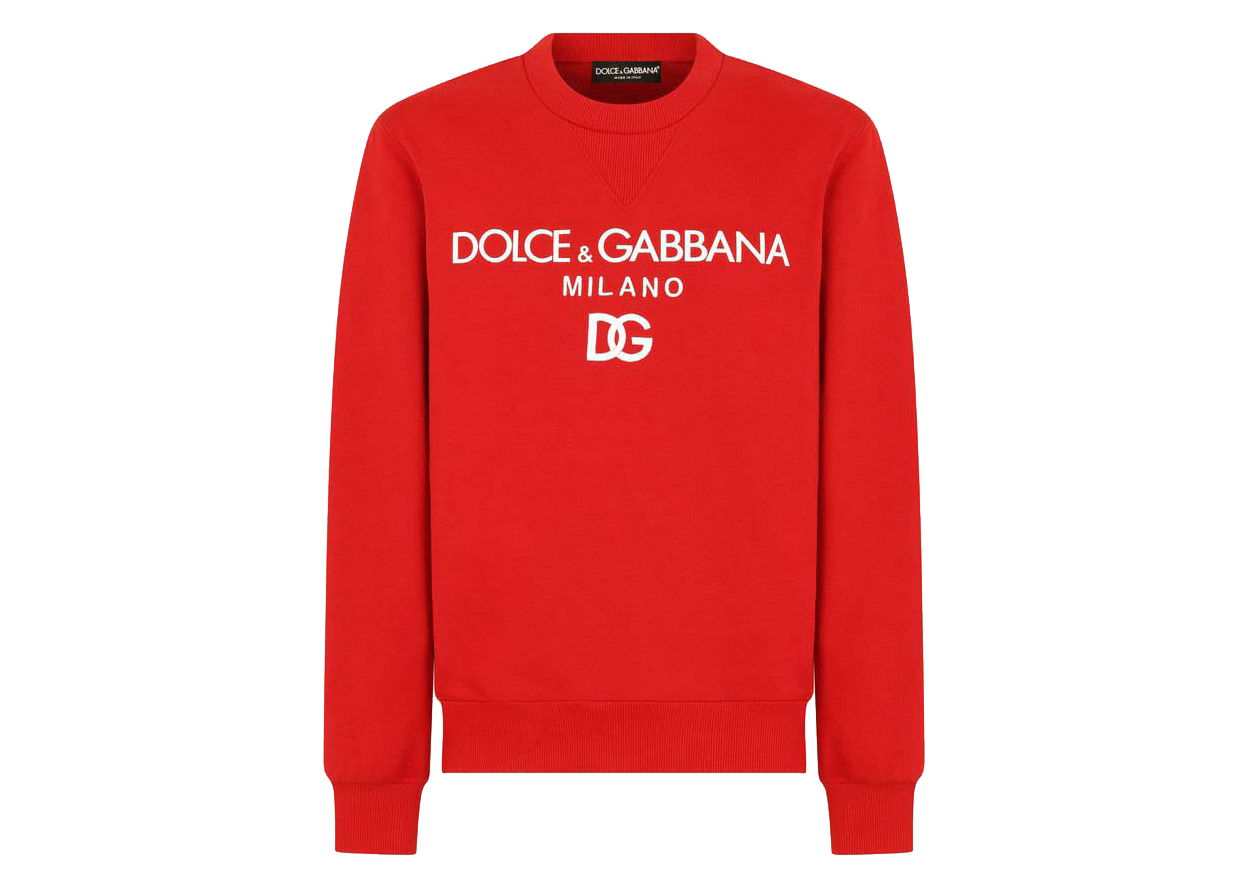 Суитчър Dolce & Gabbana Jersey DG Embroidery and Patch Sweatshirt Red Червено | G9WI3ZFU7DUR2254, 0