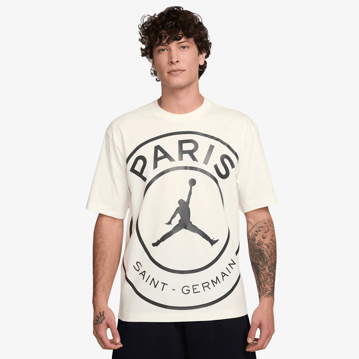 Тениска Nike Jordan x PSG Logo T-Shirt Бяло | HV3411-133, 0